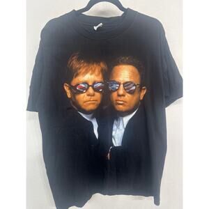 Vintage 1994 Elton John Billy Joel Face to Face Tour T Shirt Black Size XL